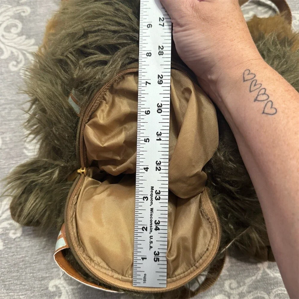 Disney Chewbacca Plush Backpack Full Body Furry Bag Bandolier Strap